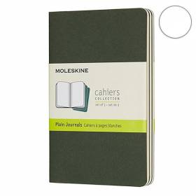Кишеньковий блокнот Moleskine Cahier (3 шт) Зелений Чисті аркуші