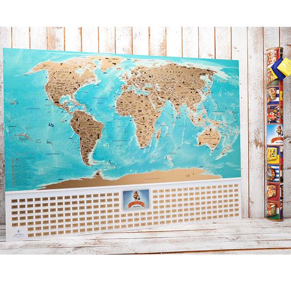 Скретч мапа світу My Map Flags edition UKR /RUS в тубусі