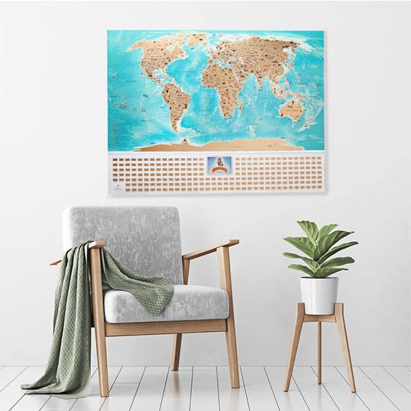 Скретч мапа світу My Map Flags edition UKR /RUS в тубусі