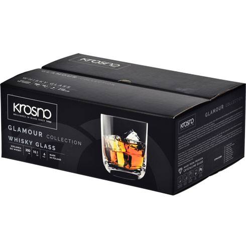 Набір склянок для віскі Krosno Glamour 300 мл 6 шт