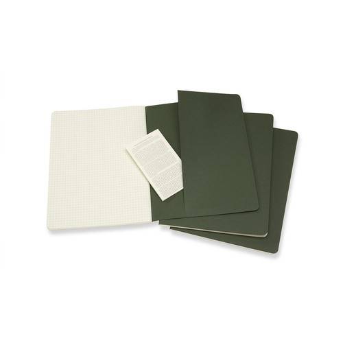 Набір зошитів Moleskine Cahier (3шт) A4 зелений Клітка