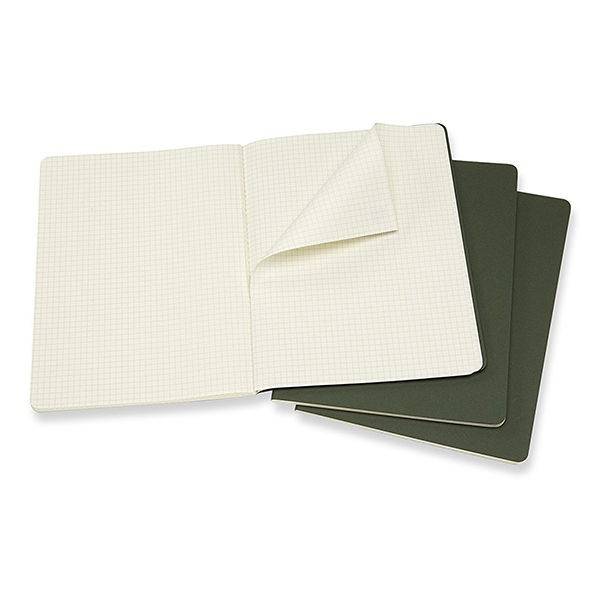 Набір зошитів Moleskine Cahier (3шт) A4 зелений Клітка