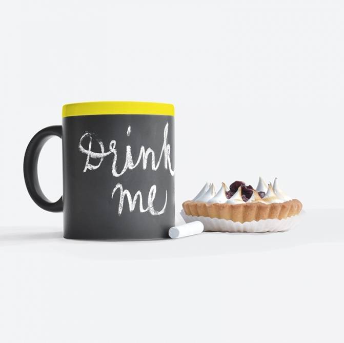 Gifty Чашка с мелом Keep Moving Yellow 320 мл