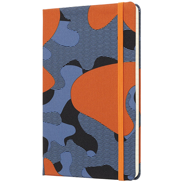 Средний блокнот Moleskine Blend Твердая обложка Оранжевый камуфляж Линия