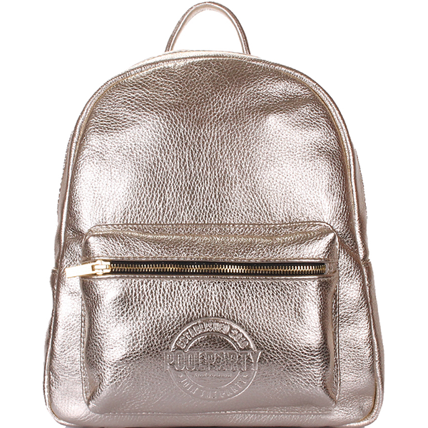 Рюкзак жіночий шкіряний Poolparty XS Золото