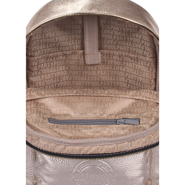 Рюкзак жіночий шкіряний Poolparty XS Золото