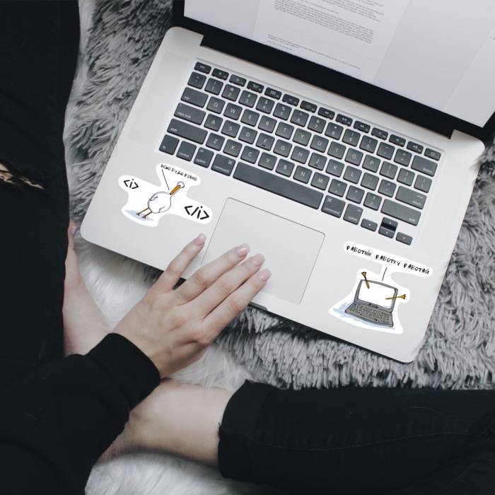 Набор стикеров Гусь в ІТ