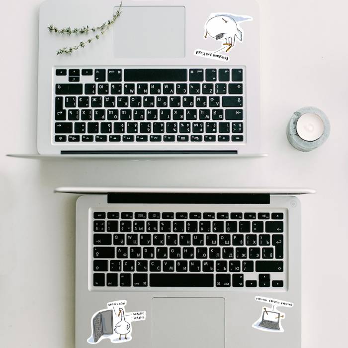 Набор стикеров Гусь в ІТ