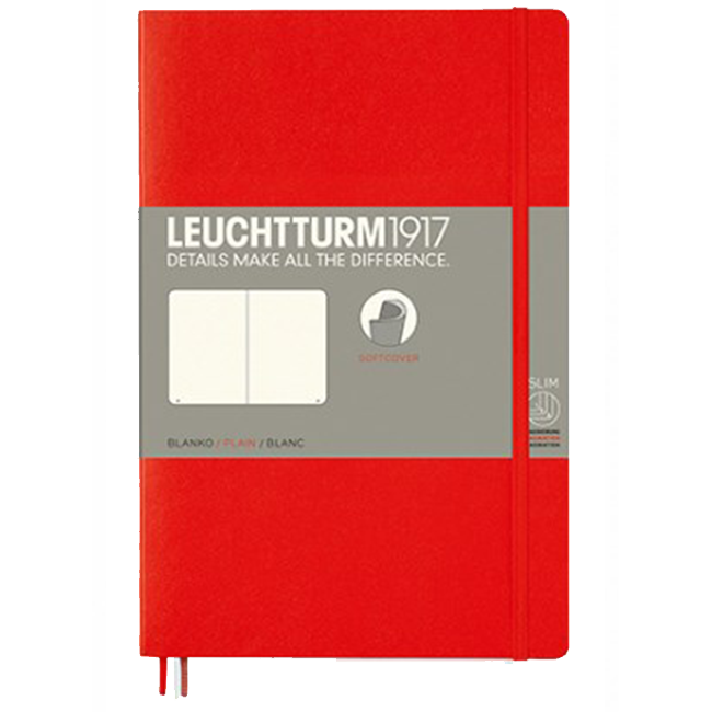 Блокнот Leuchtturm1917 Мягкий Paperback Красный Чистые листы (358298)