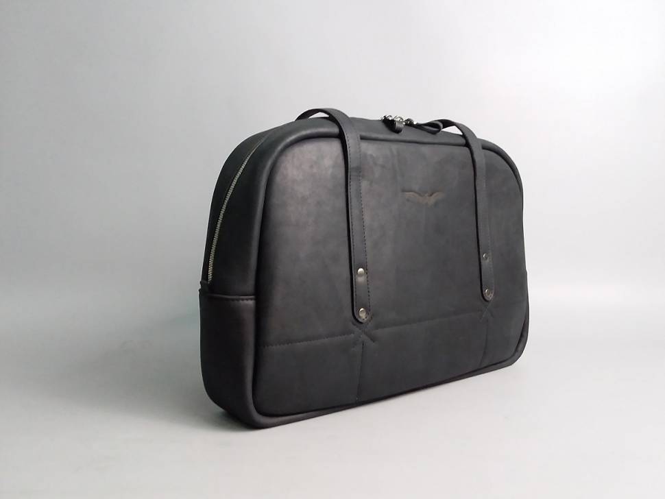 Кожаная сумка AV2 Черная (B346)