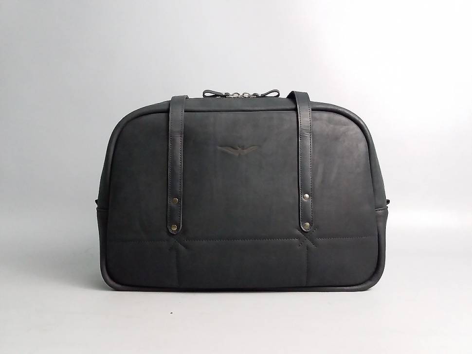 Кожаная сумка AV2 Черная (B346)