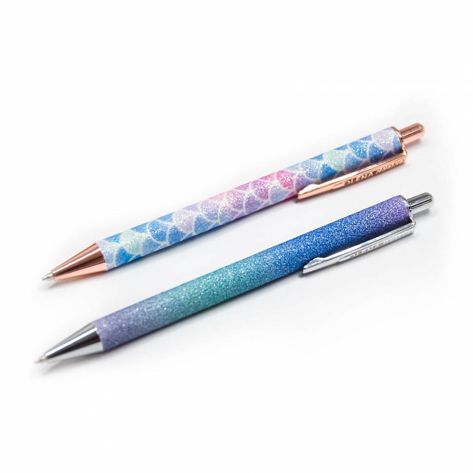 Набор шариковых ручек с блёстками Mermaid Olena Redko