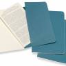 Кишеньковий Блокнот Moleskine Cahier (3 шт) Чисті Листи Живий Блакитний