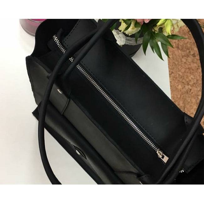 Кожаная женская сумка шоппер 2.0 Dekey Черная