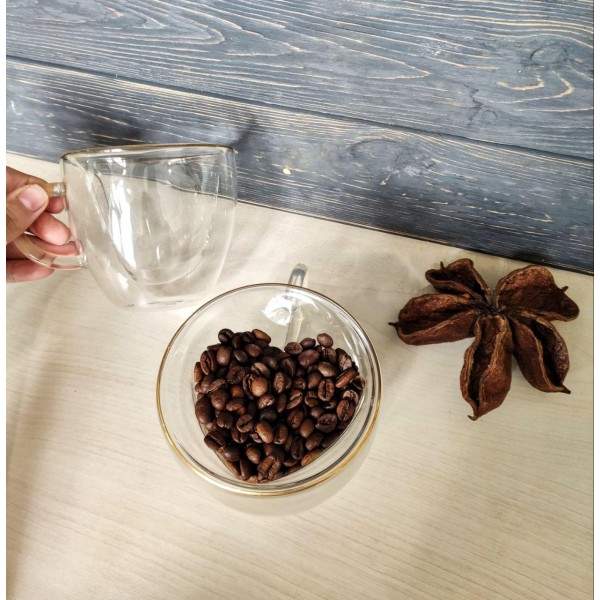 Чашка с двойной стенкой Сердце с Золотой Каемкой 280 мл