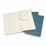 Большой Блокнот Moleskine Cahier (3 шт) Чистые Листы Живой Голубой