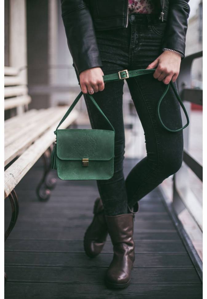 Бохо-сумка BlankNote Лилу Изумруд