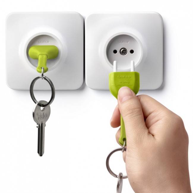 Тримач ключів + брелок Qualy Unplug Зелений