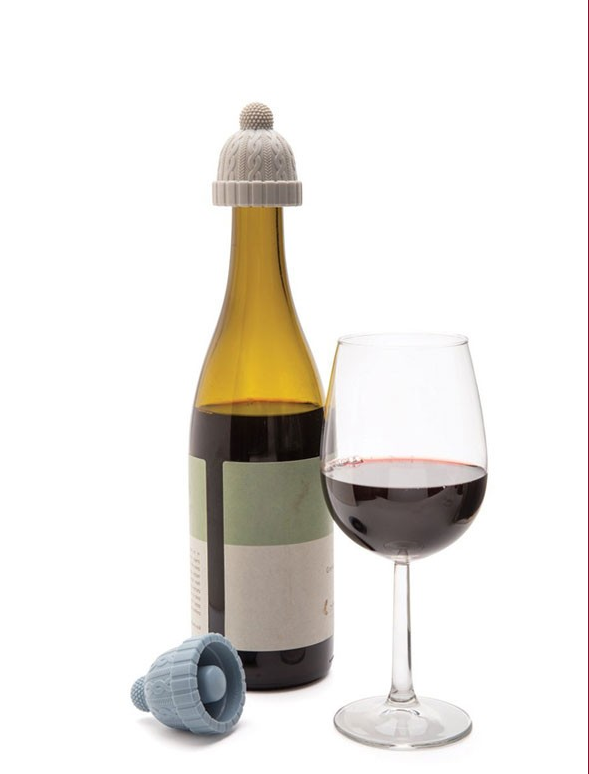 Набор стопперов для бутылок Monkey Business Beanie Голубой/Серый