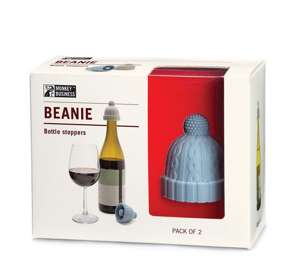 Набор стопперов для бутылок Monkey Business Beanie Голубой/Серый