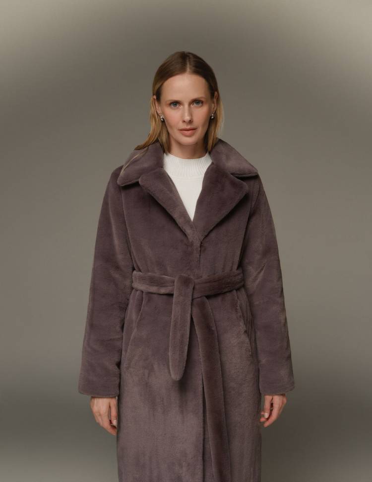 Шуба з еко-хутра Strong Какао