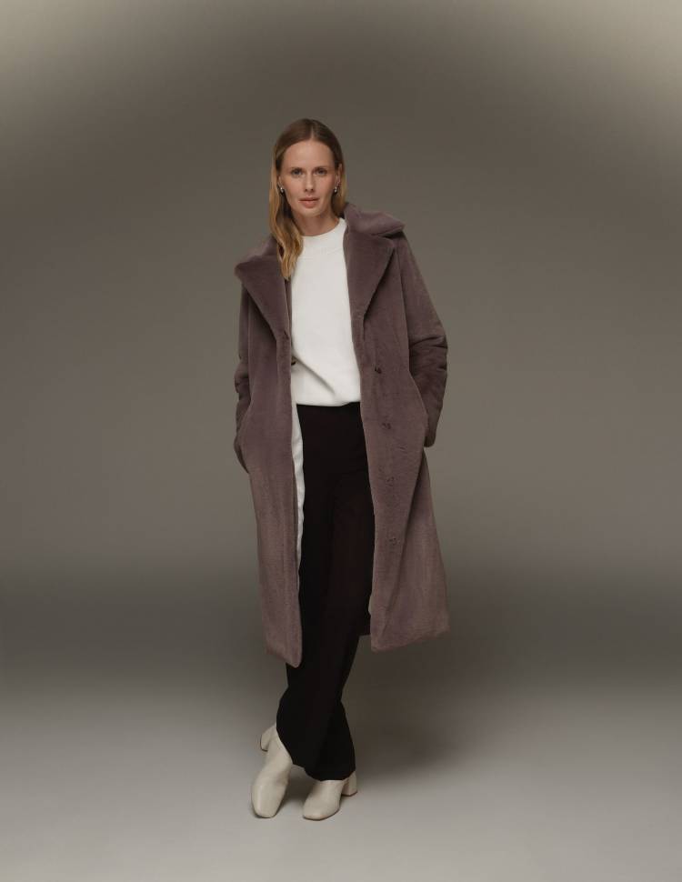 Шуба з еко-хутра Strong Какао