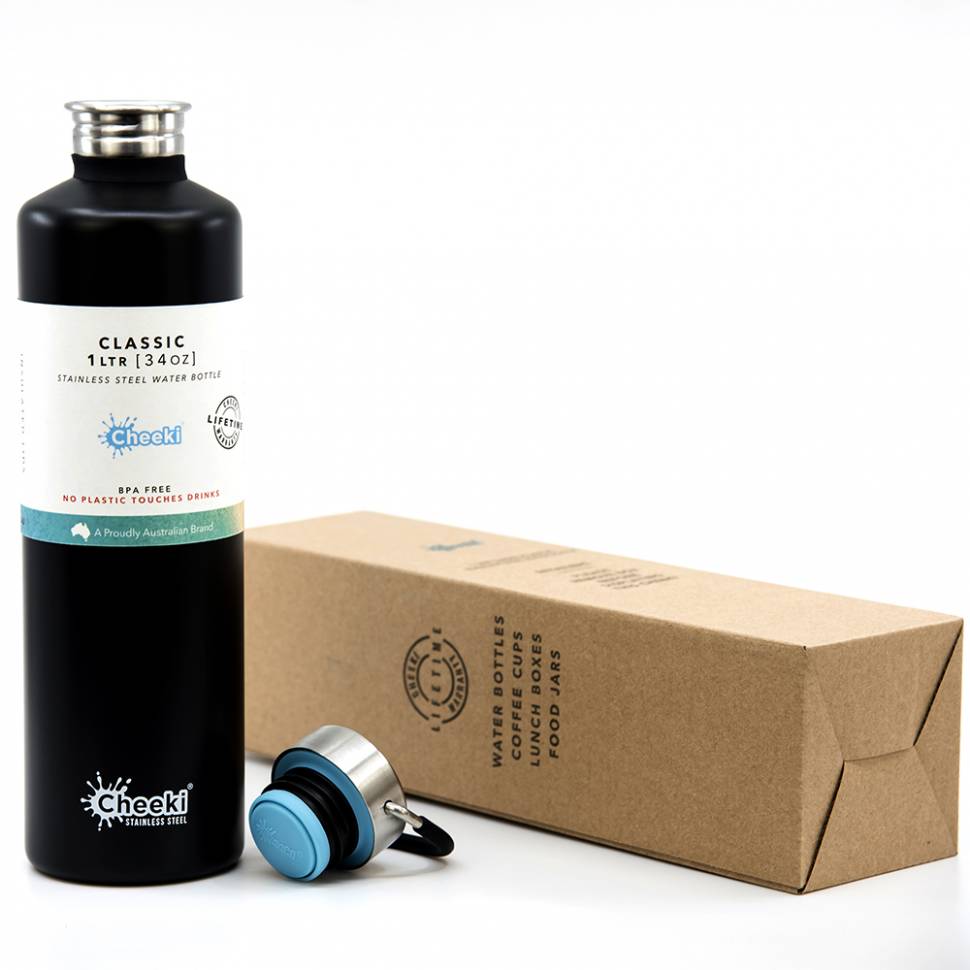 Бутылка для воды Cheeki Classic Single Wall 1 литр Matte Black