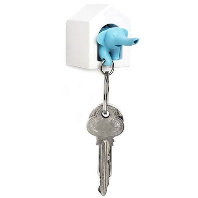 Ключница настенная и брелок для ключей Qualy Elephant