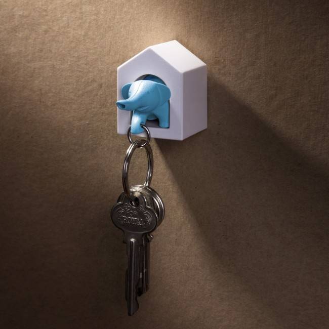 Ключниця настінна і брелок для ключів Qualy Elephant