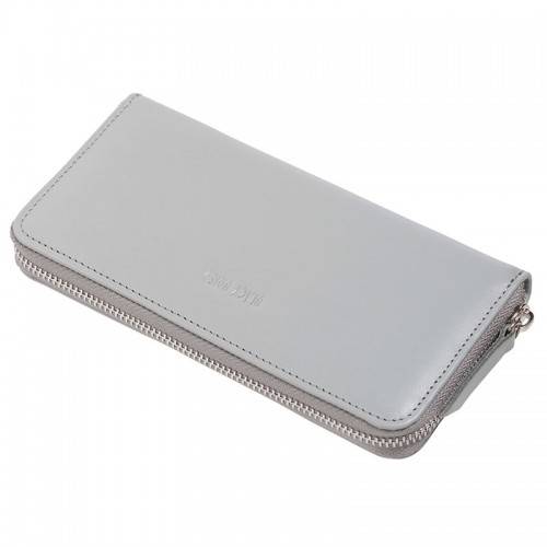 Кошелек из кожи Black Brier на молнии WW1 Серый