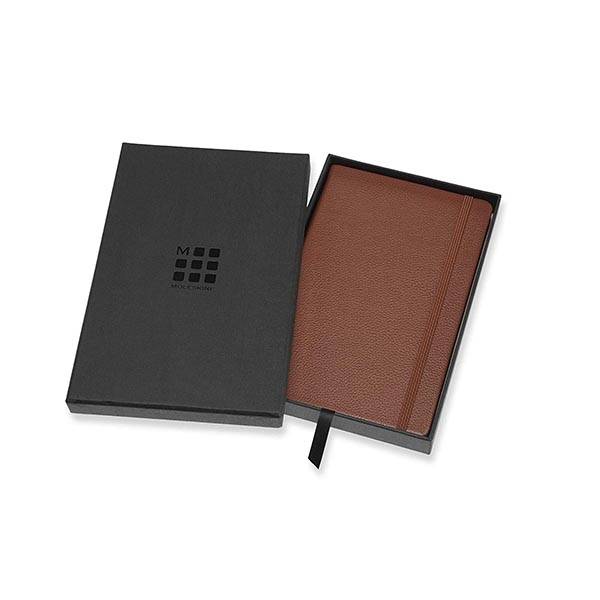 Блокнот Moleskine Leather Средний Коричневый с Коробкой
