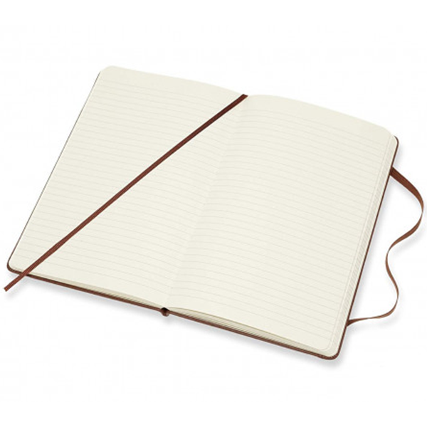 Блокнот Moleskine Leather Средний Коричневый с Коробкой