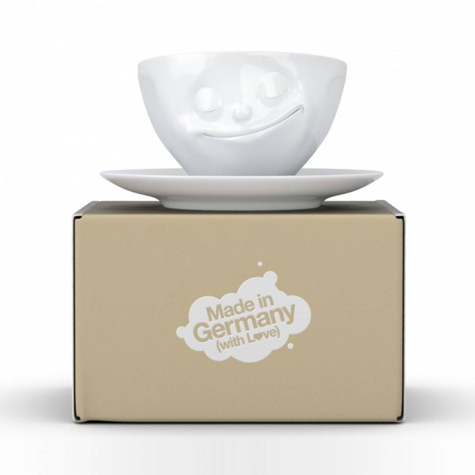 Чашка с блюдцем Tassen Happy 200 мл Белая