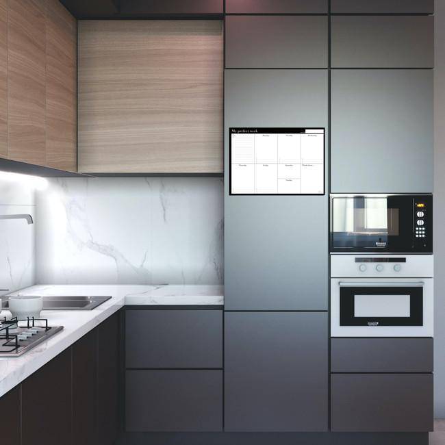 Магнитный Планер на неделю My Perfect Week Классик LifeFLUX А3 черно-белый