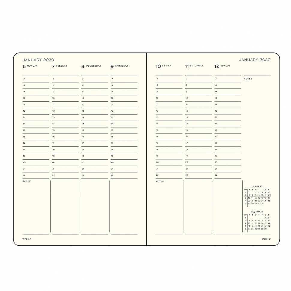 Средний Ежедневник Leuchtturm1917 Черный 2020 (360030)