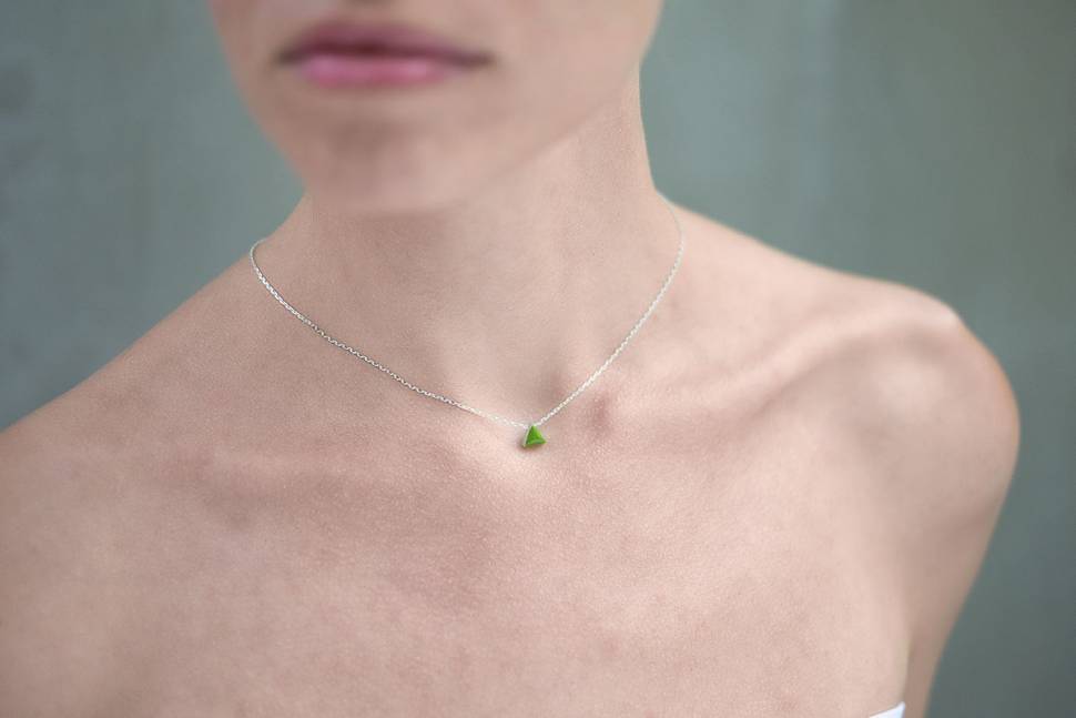 Подивись зі срібла PJ Трикутник з емаллю