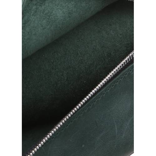 Шкіряна жіноча сумка на пояс Dekey Смарагдова