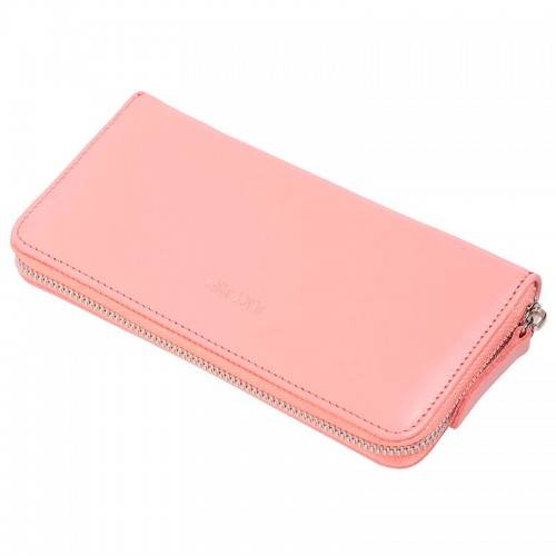 Кошелек из кожи Black Brier на молнии WW1 Розовый