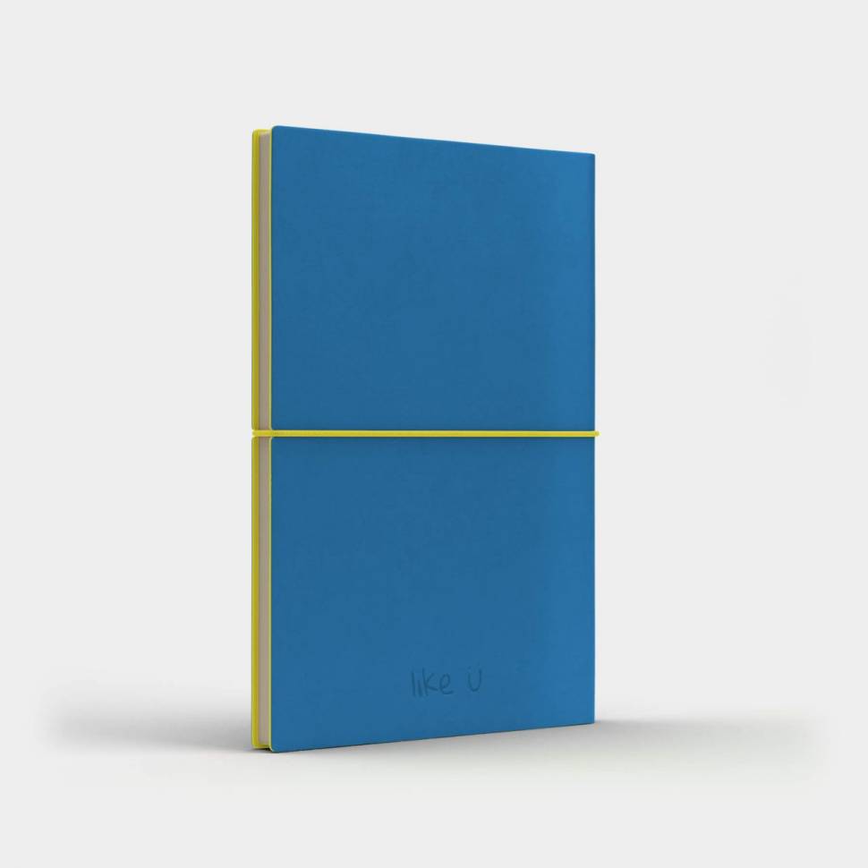 Блокнот з екокожі Fun A5 Блакитний