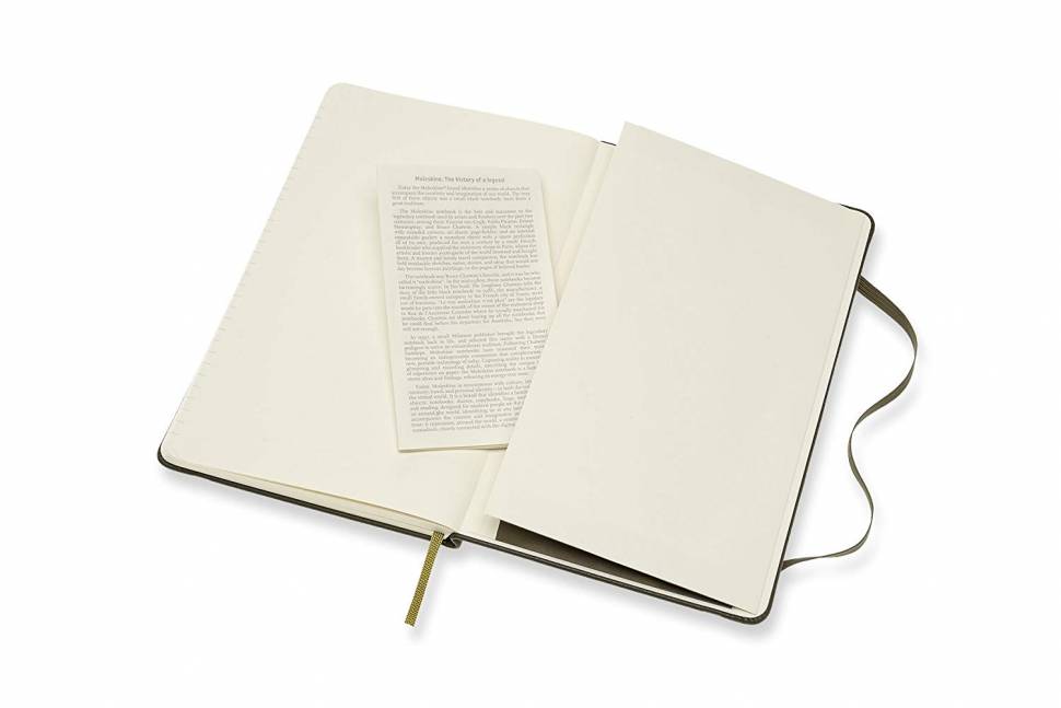 Блокнот Moleskine Leather Средний Темно-Зеленый с Коробкой