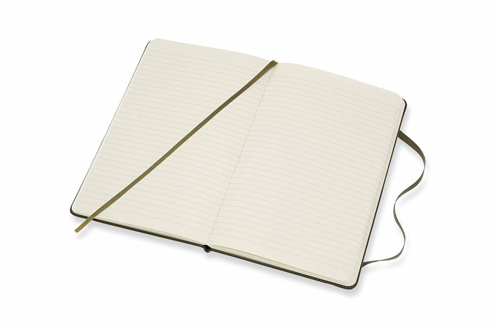 Блокнот Moleskine Leather Средний Темно-Зеленый с Коробкой