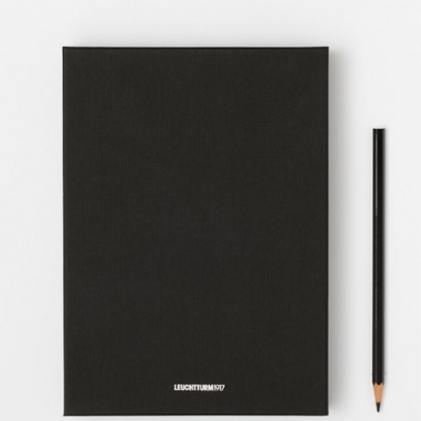 Средний блокнот Leuchtturm1917 Leather Черный Линия (329694)