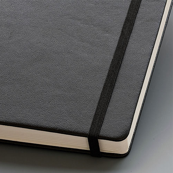 Средний блокнот Leuchtturm1917 Leather Черный Линия (329694)