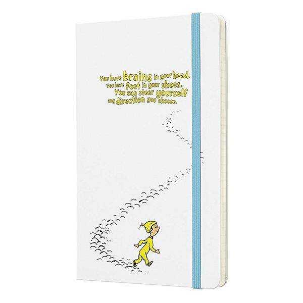 Средний блокнот Moleskine Dr. Seuss Твердая обложка Белый Линия