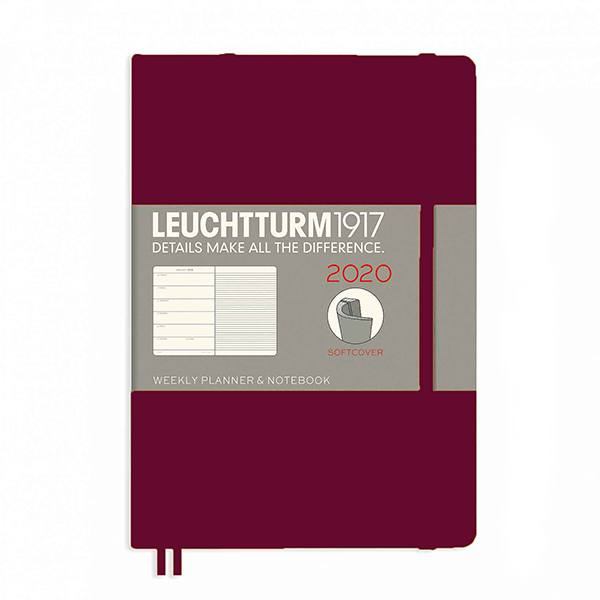 Средний Еженедельник с заметками Leuchtturm1917 Мягкая обложка Винный 2020 (359948)