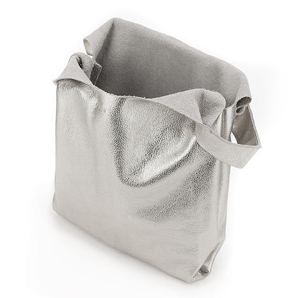 Шкіряна жіноча сумка Poolparty Tote Срібло