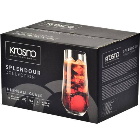 Набор Стаканов Krosno Long Drink Splendour 480 мл 6 шт