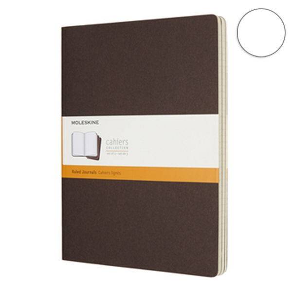 Набір зошитів Moleskine Cahier (3шт) A4 коричневий Чисті аркуші