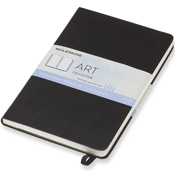 Средний блокнот для акварели Moleskine Art Черный