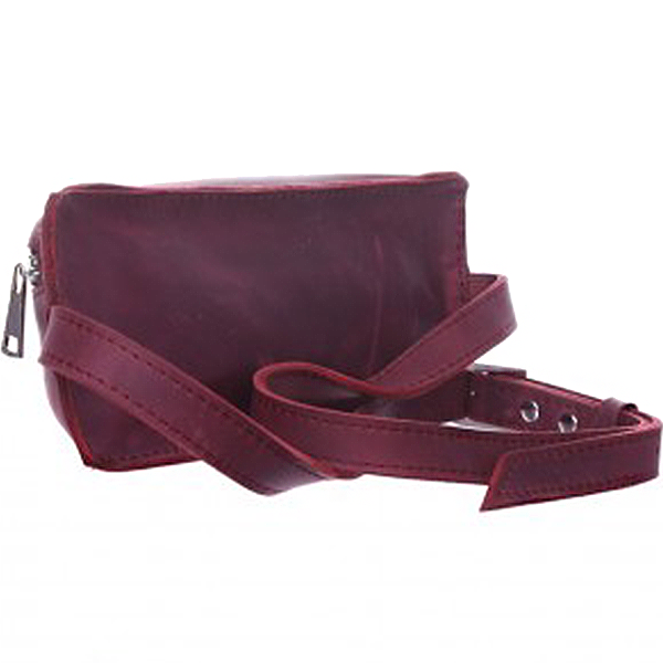 Кожаная женская сумка на пояс Dekey Марсала
